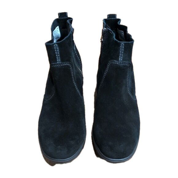 Sorel Evie Black Ankle Boots Women's Size 8 Spring Rain Winter Gorpcore Platform - Picture 2 of 8